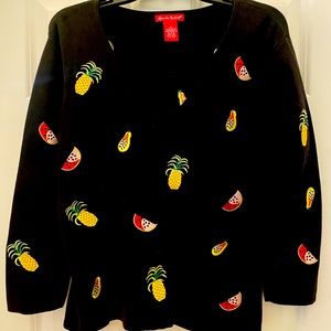 Alexander Bartlett extra large tropical sweater three-quarter sleeves